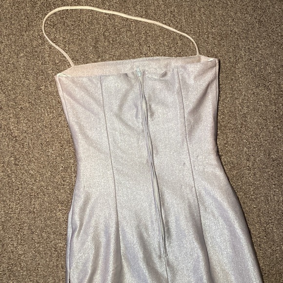 Atria purple dress with cutout and side slit - Picture 6 of 7